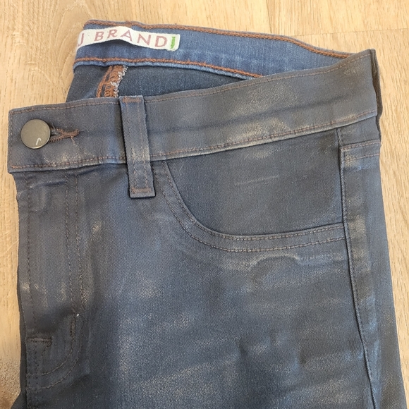 J Brand Women's Coated Super Skinny Low-Rise Black Legging Jeans, 901T289, - Picture 7 of 8